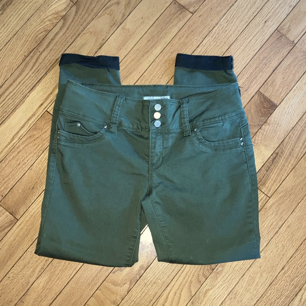 YMI size 11 NWOT olive,ankle length stretch skinny cuff WannaBettaButt? - Picture 1 of 6